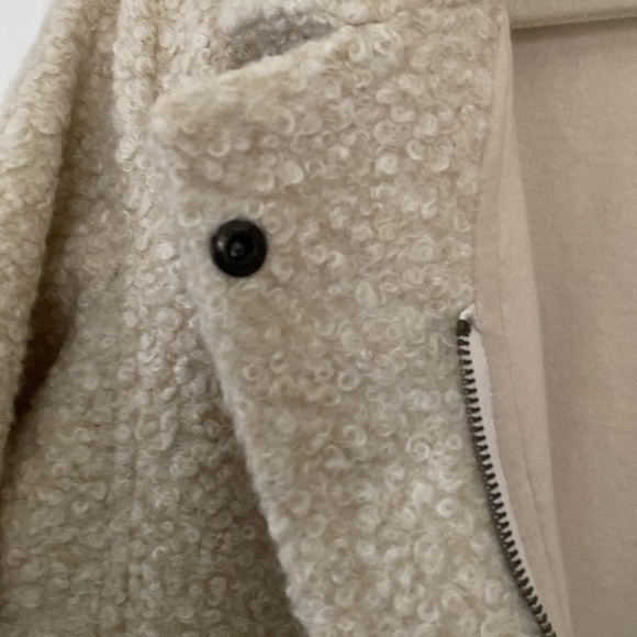 Banana Republic winter white boiled wool jacket, size Medium - Picture 8 of 11
